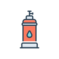 Color illustration icon for gas fuel