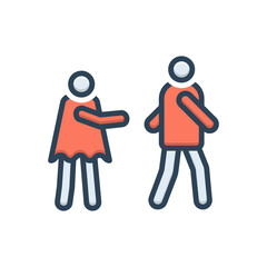 Color illustration icon for ignore 