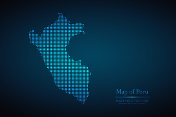 Obraz premium Dotted map of Peru. Vector EPS10.