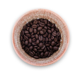 coffee beans isolated on white background