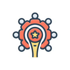 Color illustration icon for union 