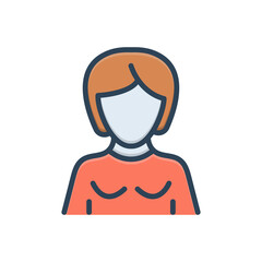 Color illustration icon for daughter 