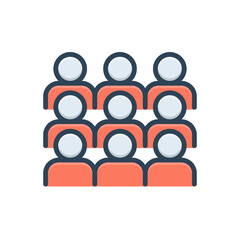 Color illustration icon for gather 