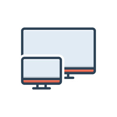 Color illustration icon for large big 