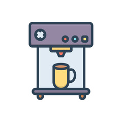 Color illustration icon for maker 
