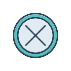 Color illustration icon for false fabled 