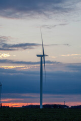 Fototapeta na wymiar Michigan Wind Farm, wind turbines