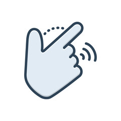 Color illustration icon for easily like