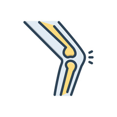 Color illustration icon for joint arthritis 