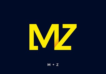 Yellow color of MZ initial letter