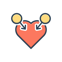 Color illustration icon for gay 