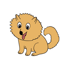 Obraz na płótnie Canvas dog icon. hand drawn doodle. vector, cartoon, minimalism. pet, animal, cute, funny.