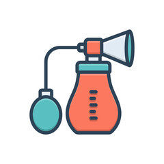 Color illustration icon for breast pump 