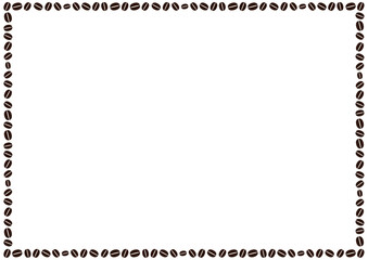 コーヒー豆のフレームイラスト素材