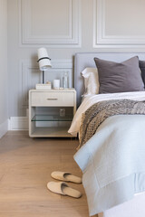 Fototapeta na wymiar Stylish bedroom interior in luxury home 