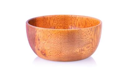wood bowl isolated on a white background