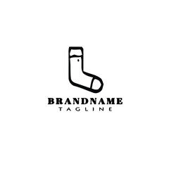 socks logo icon cartoon design template vector