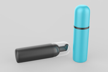 Cosmetic Bottle with Pump Mockup on isolated background. 3d illustration  