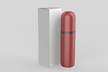 Cosmetic Bottle with Pump Mockup on isolated background. 3d illustration  