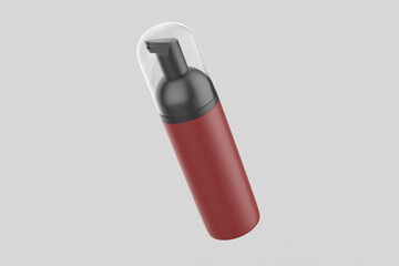 Cosmetic Bottle with Pump Mockup on isolated background. 3d illustration  