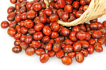 Particles on a white background