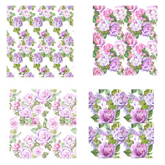 set of flowers patterns