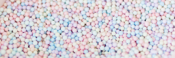 Gift box with pink rabbit. Greeting card Festive holiday pastel backdrop. Birthday congratulations....