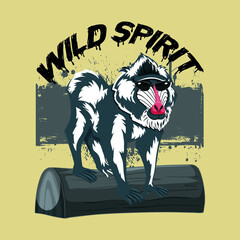 Wild spirit slogan t shirt design