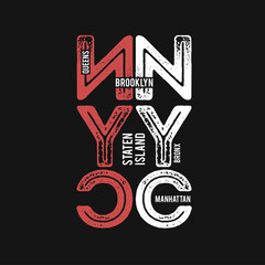 New York City t-shirt design and apparel abstract design. Vector print, T-shirt, poster.