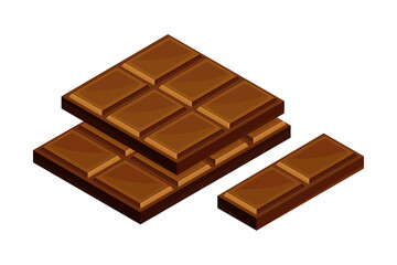 Chocolate Bar or Candy Bar as Solid Confection Vector Illustration
