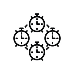 Black line icon for specify