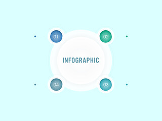 Business Infographic Diagram With Four Options In Circular Shape.