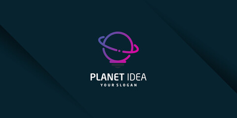 Planet logo template with creative elements for business Premium Vector part 3
