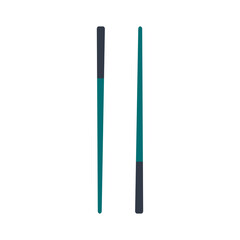 Sushi sticks. Asian food. Japanese, china cuisine equipment, tool. Vector illustration, design element. Isolated on white background.