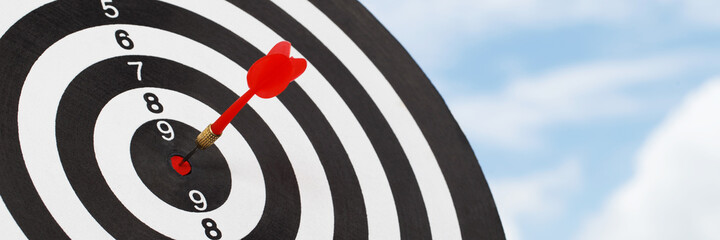 darts and business success goals concept