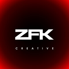 Obraz premium ZFK Letter Initial Logo Design Template Vector Illustration