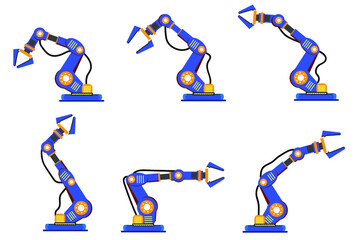 icon set Robot arm
