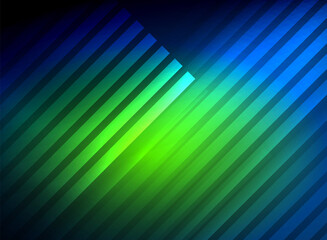 Bright neon color techno abstract background, shiny glowing neon lines in the dark background