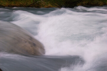 water flowing over rocks