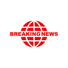 breaking news sign on white background	