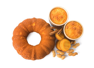 Traditional food for Festa Junina (June Festival) on white background