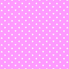 abstract heart shape seamless pattern on pink background, good for women's clothing