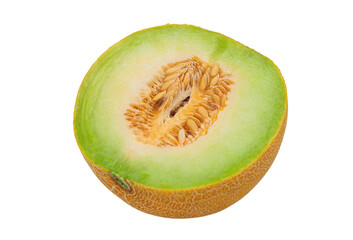 Half melon isolated on a white background