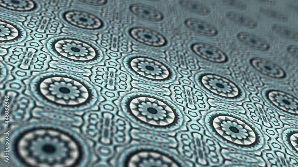 Poster infinite loop digital graphic art retro pattern texture matrix tile 3d led wall. 4k abstract digital