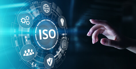 ISO standards quality control assurance warranty business technology concept.