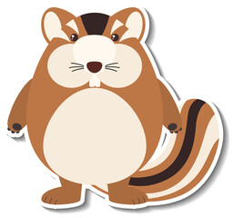 A cute squirrel cartoon animal sticker