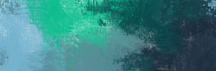 abstract painting arts with blue and green paint brush for presentation, card background, wall decoration, or banner