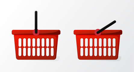 Illustration vector graphic of shopping basket on white background Fit for icon business