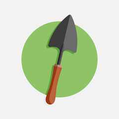 Illustration vector graphic of  shovel farm tool work icon good for farming or gardening icon