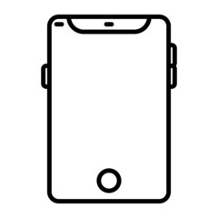 Smart Mobile Phone Vector Line Icon Design